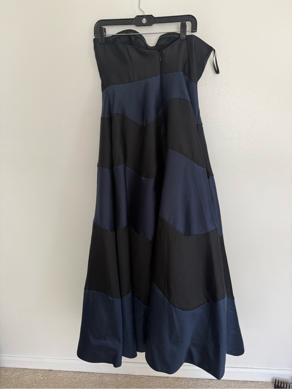 NWT Anthropologie Hutch Dress Rena Maxi Gown Strapless in Colorblock Navy Black - Picture 11 of 11